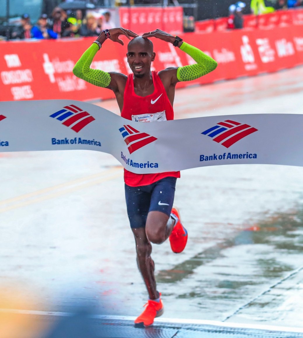 Mo Farah - The Chicago Marathon on October 2019 